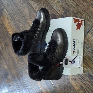 Pajar Penny Pewter Fur Boot (Size 40 - 9-9.5 US)